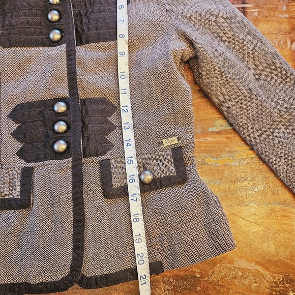 DEPT Black & Grey military style blazer - Picture 5 of 14